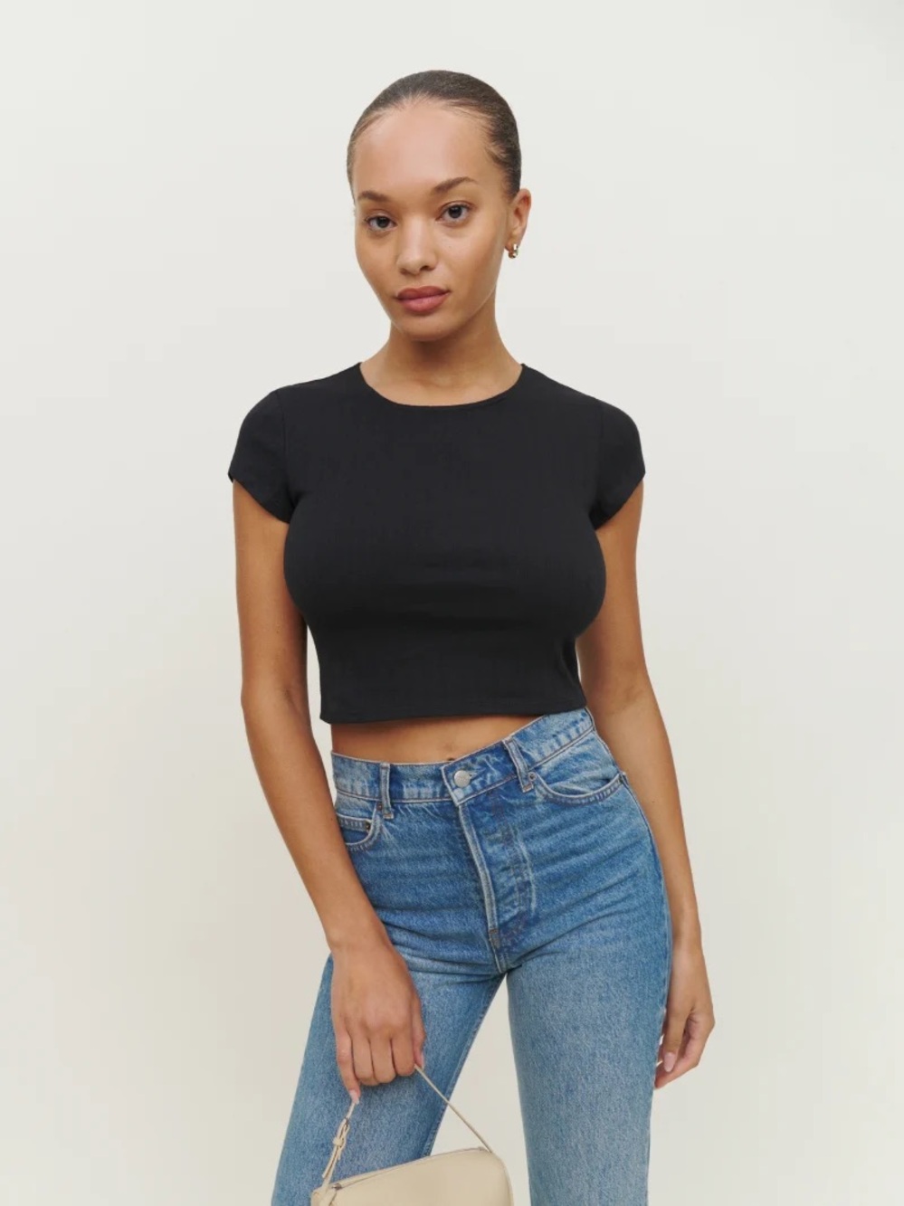 Reformation Pointelle Muse Tee
